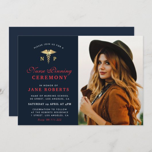 Preisverleihung für die Goldene Krankenschwester Einladung (Vorne/Hinten)