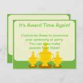 Preisverleihung oder Party Einladung (Vorne/Hinten)