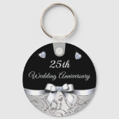 Preiswerte Gastgeschenke zum 25. Hochzeitstag Schlüsselanhänger (Rückseite)