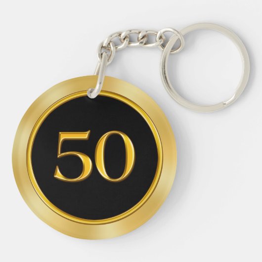Preiswerte Geschenke zum 50-jährigen Jubiläum für  Schlüsselanhänger (Rückseite)