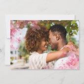 preiswerte Hochzeit pink florale romantische Einla Save The Date (Rückseite)