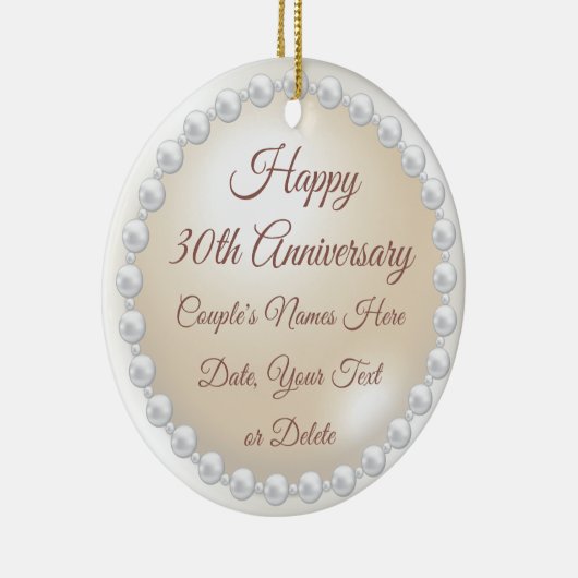 Preiswerte, traditionelle Geschenke zum 30. Keramik Ornament (Rechts)