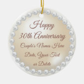 Preiswerte, traditionelle Geschenke zum 30. Keramik Ornament (Vorne)