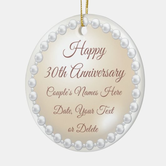 Preiswerte, traditionelle Geschenke zum 30. Keramik Ornament (Links)