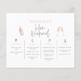 preiswertes Watercolor Cocktail Champagner Flyer