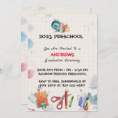 Prek Abschluss Graph Paper Einladung (Vorne/Hinten)
