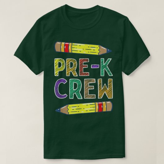 PreK Crew Funny PreK Teachers Back To School T-Shirt (Design vorne)