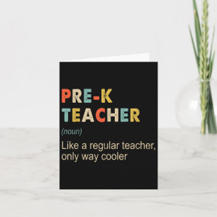 Prek Teacher Definition Funny Teaching School Teac Karte