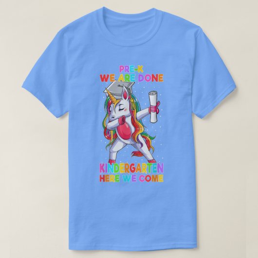 PreK Wir sind Kindergarten hier kommen wir Unicorn T-Shirt (Design vorne)