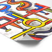 Prekäre Rohre Modernes Bauhaus Kunst Poster (Ecke)