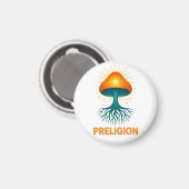 Preligion - Pilz-Logo Magnet (Vorderseite/Rückseite)