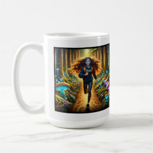 PRELIGION weißes T-Shirt mit Zora Run Preligion Kaffeetasse
