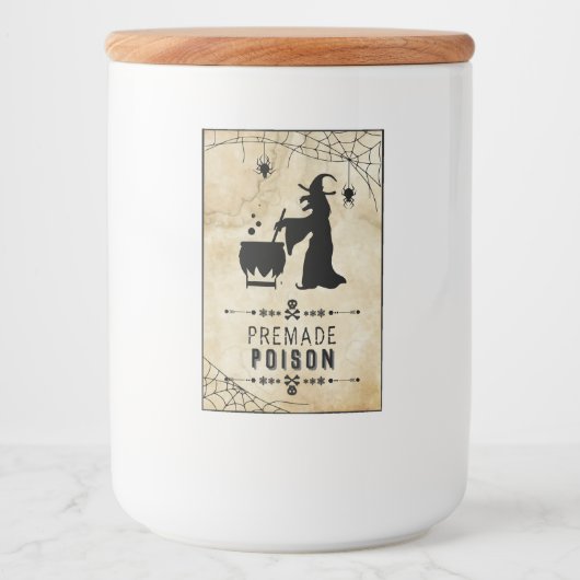 Premade Poison Funny Halloween Party Soda Labels Lebensmitteletikett (Vorderseite)