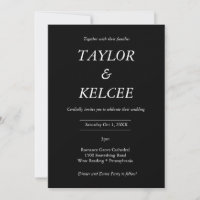 Premier Black CUSTOMIZABLE Wedding