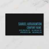 Premier Black Imitats Leather Barber Visitenkarte (Rückseite)