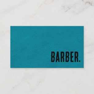 Premier Black Imitats Leather Barber Visitenkarte