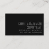 Premier Black Imitats Leather Barber Visitenkarte (Rückseite)