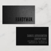 Premier Black Imitats Leather Handyman Visitenkarte (Vorne/Hinten)