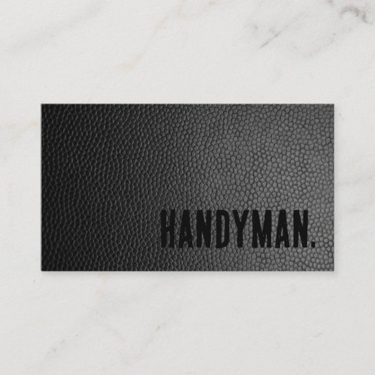 Premier Black Imitats Leather Handyman Visitenkarte (Vorderseite)