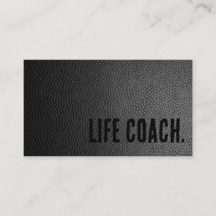 Premier Black Imitats Leather Life Coach Visitenkarte