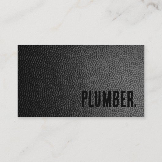 Premier Black Imitats Leather Plumber Visitenkarte (Vorderseite)