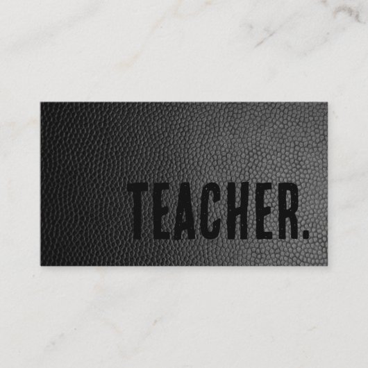 Premier Black Imitats Leather Tutor Visitenkarte (Vorderseite)