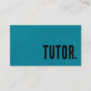 Premier Blau-Kunstleder-Tutor Visitenkarte