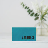 Premier Blue Imitats Leather Architect Visitenkarte (Stehend Vorderseite)