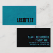 Premier Blue Imitats Leather Architect Visitenkarte (Vorne/Hinten)