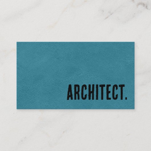 Premier Blue Imitats Leather Architect Visitenkarte (Vorderseite)