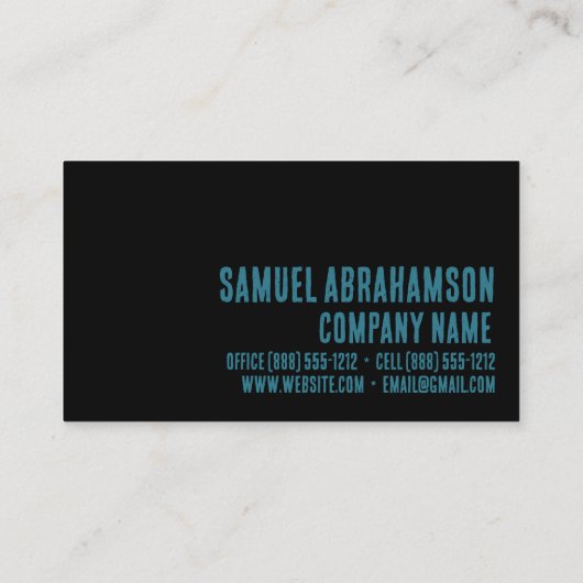 Premier Blue Imitats Leather Driver Visitenkarte (Rückseite)