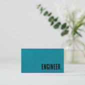 Premier Blue Imitats Leather Engineer Visitenkarte (Stehend Vorderseite)