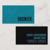 Premier Blue Imitats Leather Engineer Visitenkarte (Vorne/Hinten)