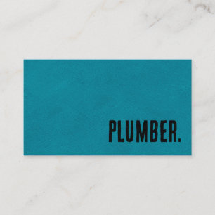 Premier Blue Imitats Leather Plumber Visitenkarte