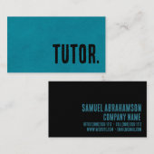 Premier Blue Imitats Leather Tutor Visitenkarte (Vorne/Hinten)