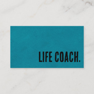 Premier Blue Kunstleder Life Coach Visitenkarte