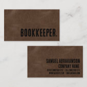 Premier Brown Imitats Leather Bookkeeper Visitenkarte (Vorne/Hinten)