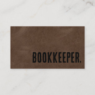 Premier Brown Imitats Leather Bookkeeper Visitenkarte