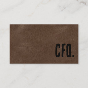 Premier Brown Imitats Leather CFO Visitenkarte