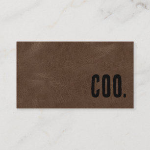 Premier Brown Imitats Leather COO Visitenkarte