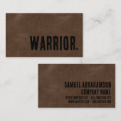 Premier Brown Imitats Leather Martial Arts Visitenkarte (Vorne/Hinten)