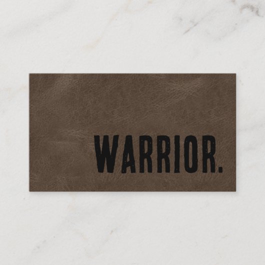 Premier Brown Imitats Leather Martial Arts Visitenkarte (Vorderseite)