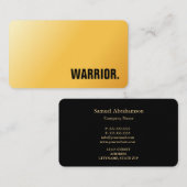 Premier Faux Gold Martial Arts Business Card Visitenkarte (Vorne/Hinten)
