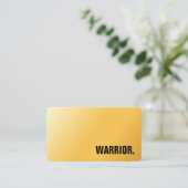 Premier Faux Gold Martial Arts Business Card Visitenkarte (Stehend Vorderseite)