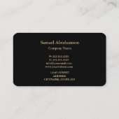 Premier Faux Gold Martial Arts Business Card Visitenkarte (Rückseite)