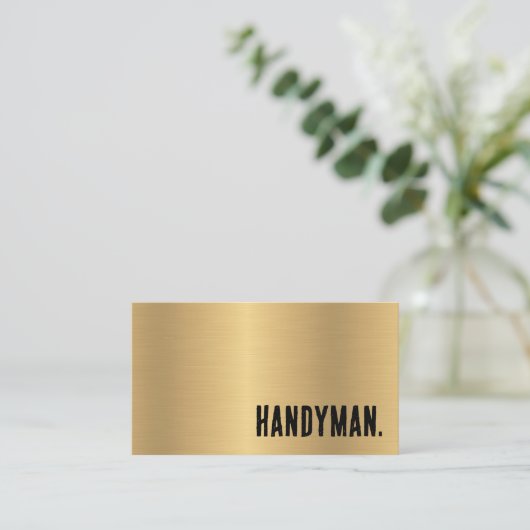 Premier Imitats Gold Handyman Visitenkarte (Stehend Vorderseite)