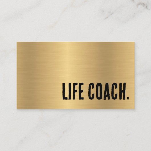 Premier Imitats Gold Life Coach Visitenkarte (Vorderseite)