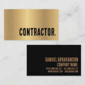 Premier Imitats Gold Metallic Contractor Visitenkarte (Vorne/Hinten)
