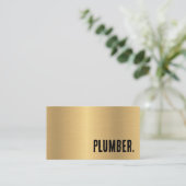 Premier Imitats Gold Metallic Plumber Visitenkarte (Stehend Vorderseite)