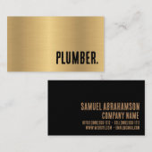 Premier Imitats Gold Metallic Plumber Visitenkarte (Vorne/Hinten)
